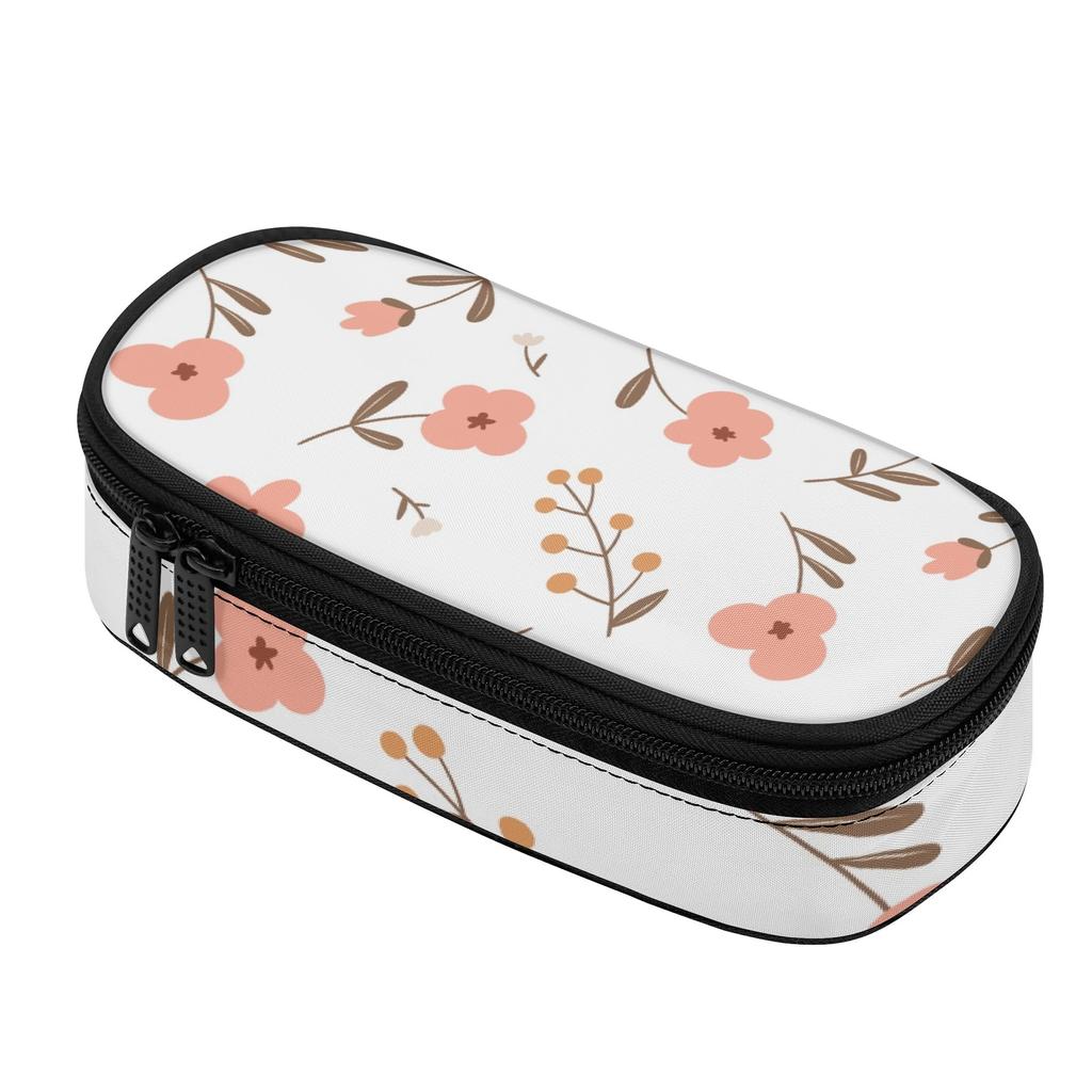 Pen Case 300D Polyester High Capacity Easy Open Zipper with Mesh Divider Pen Holders and Large Main Compartment for Everyday Study