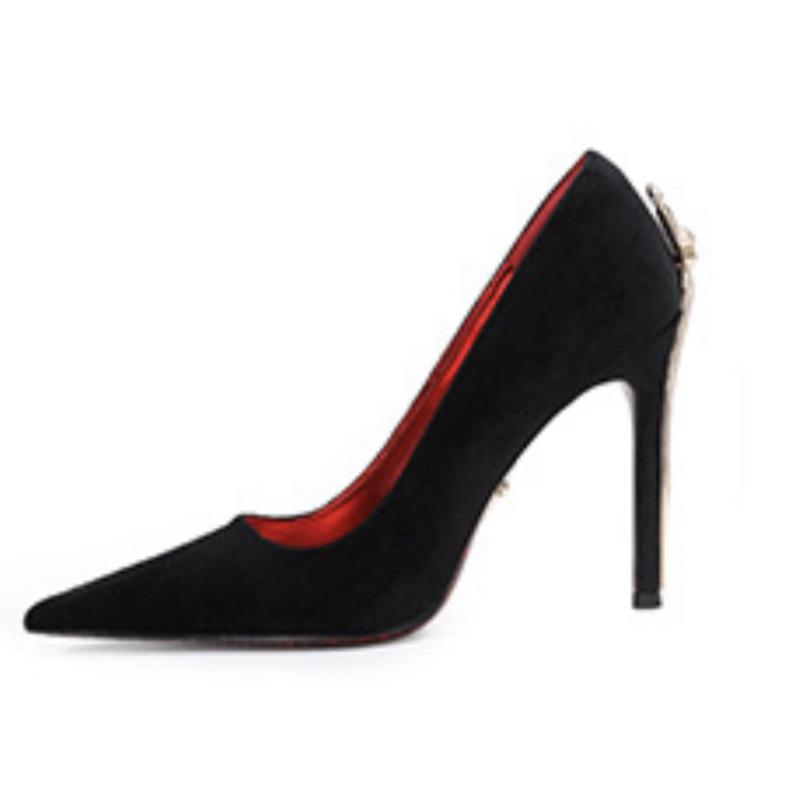 Neue rote Sohle Zepter High Heels Damen dünne Absätze spitz wasserdicht Tisch schwarz sexy königliche Schwester Stil Einzel Schuhe