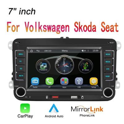 7" 2Din HD média do auta Video RDS Airplay Autorádio Bezdrátové CarPlay Android Auto Stereo audio pro VW/Seat/Škoda/Passat/Golf/Polo