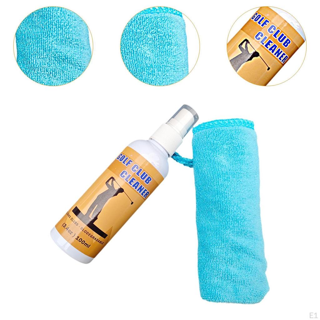Soluzione Pulizia Pulitore Grip da Golf 100 ml Facile da Usare Multifunzionale con Asciugamano Mazza