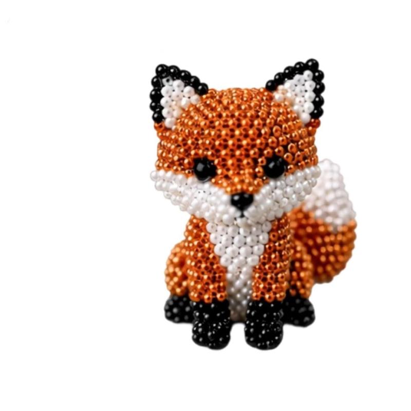 Cute Diy Handmade Colorful Beaded Animal Figurines Material Kit Perfect For Home Desktop Decor Ideal Gifts For Craft Lovers