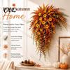 Weather Resistant Hanging Flower Basket Artificial Flowers for Outdoor Decor, Upside-down Faux Morning Glory Decorative Upside Down Flowers,