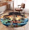 One Piece Pattern Round Rug, Indoor/Outdoor Mat, for Picnic, Gameroom, Bedroom, Office, Living Room, Home Decor Carpet, Birthday Gift