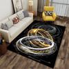 Golden Rings with Elvish Script suitable as a non-slip mat for the living room or bedroom sofa