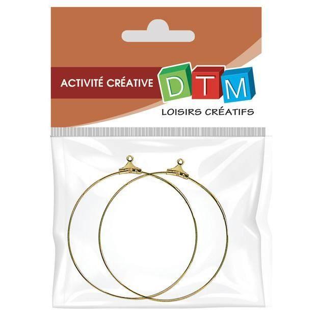 Earrings - 50 Mm Hoops - Gold - Metal