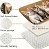 1 Stück Anti-Ermüdungs-Küchenteppiche, Niedlicher Vier-Tabby-Katzen-Druck, Wasserdicht, Rutschfest, Dick Gepolsterte Küchenmatte, Hochbelastbare Komfort-Stehmatte für Küche