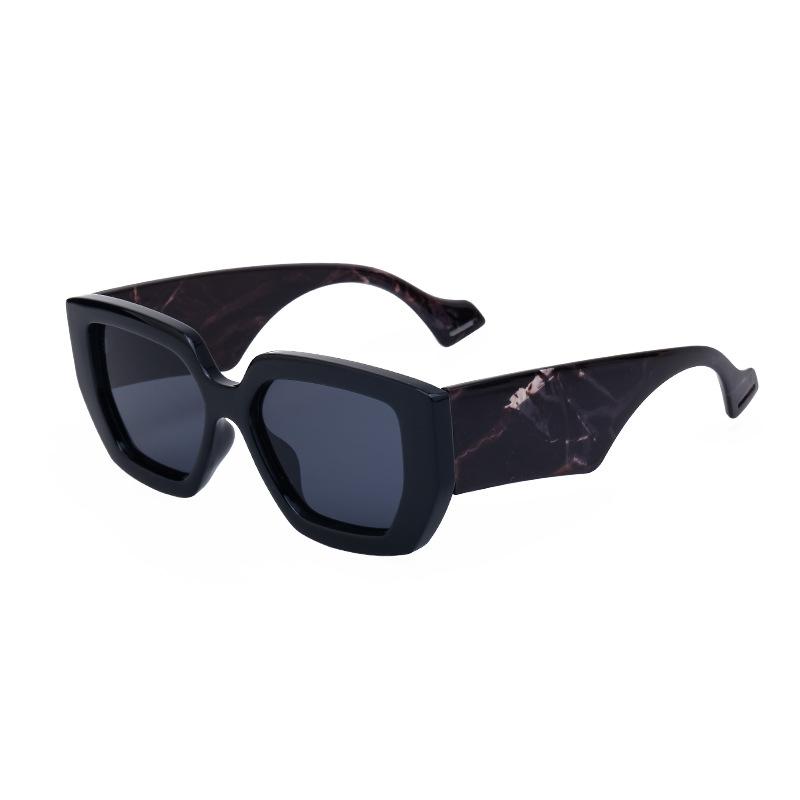 Trend Square Frame Wide Temple Sunglasses Women'S Large Frame Sunglasses Women'S Sunglasses