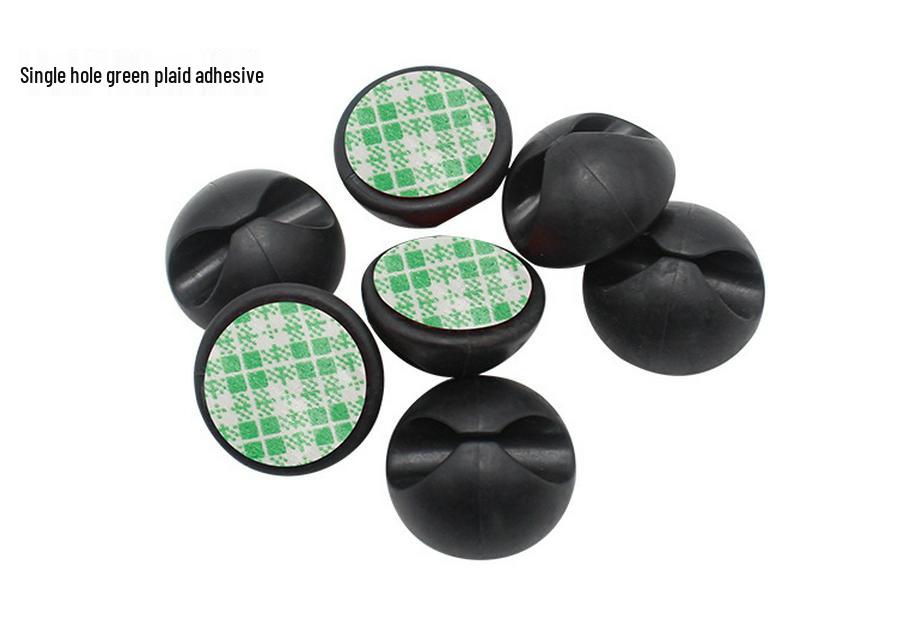 Silicone Desktop Cable Organizer - Self-Adhesive Cable Clip & Management Hub