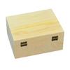 Plain Wooden Jewelry Case with Mirror and Removable Tray Multipurpose Storage Box for Beads Crochet Accessories and DIY Crafts