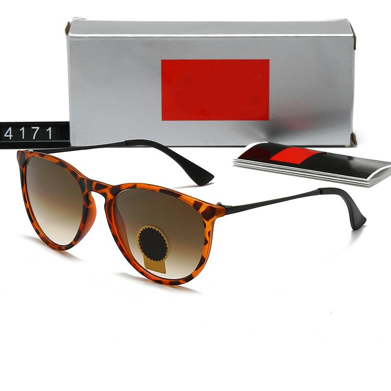 A Full Set of Packaging Men's and Women's Jindian Round Small Frame Glass Sunglasses High-quality Men's Casual Fashion Sunglasses