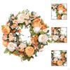 Artificial Peony Wreath Flower Arrangement Sturdy Garland for Anniversary Window