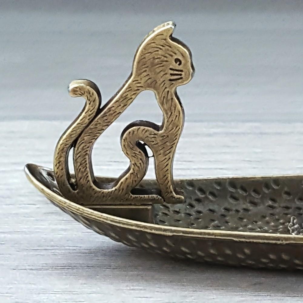 Metal Incense Burner Tray Traditional Incense Censer Reusable Aromatherapy Ornament Temple Burning