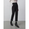 LANGZI High-Waist Straight-Leg Cropped Suit Pants