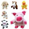Animal Hand Puppets with Movable Open Mouths Cow Duck Pig Dog Horse Sheep