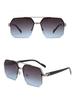 1Pc Metal Square Frame Fashion Decorative Sunglasses Street Shot