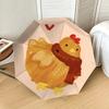 Charmantes Huhn-Schal-Muster Regenschirm: Perfekt für Outdoor-Abenteuer, Automatisches Öffnen/Schließen, Leicht & Langlebig, Ideales Reiseaccessoire und Geschenk 039