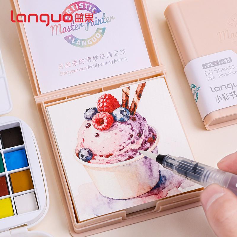 LANGUO 230g/300g 100% Cotton Watercolor Drawing Paper Pad 20/50 Sheets Aquarell Watercolor Book Sketchbook Painting Art Supplies