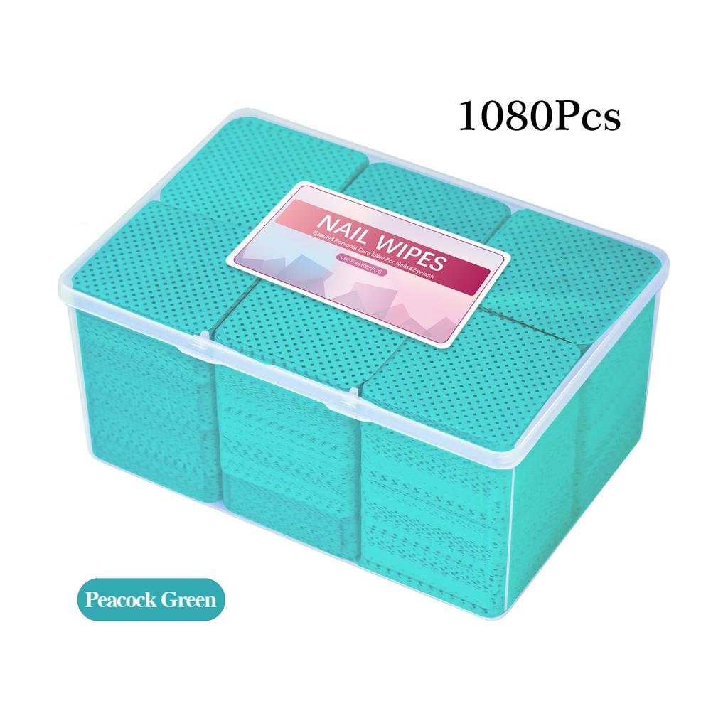 1080 PCS Lint Free Nail Cotton Pads For Nail Polish Removal Nail Wipes Magic Cleaning Sheets Box Refill For Salon And Home Use