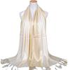 Monochrome Cotton and Linen Tassel Golden Silk Fashion Shawl Spring and Autumn Dual-purpose Scarf Headscarf