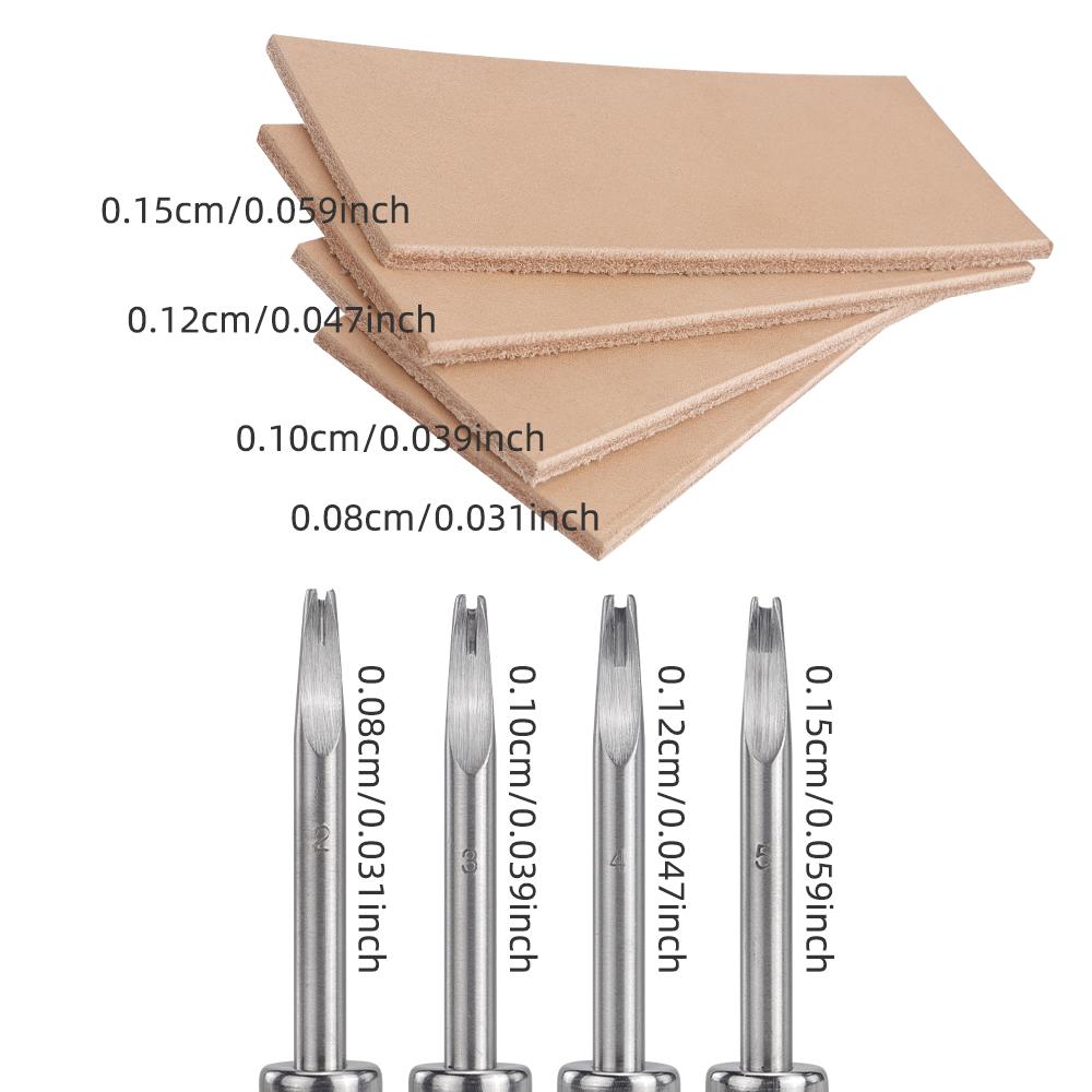 1pc DIY Leather Carving Groove Tool, Wooden Handle Trimmer, Leather Edge Slotting Stamping Tool,Leather Handicraft Pressing Tool