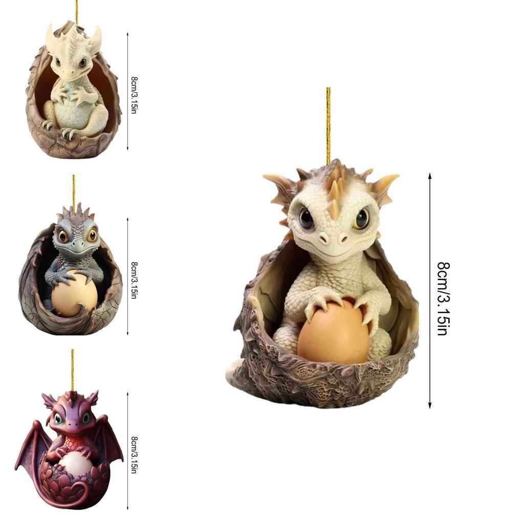 Dragon 2023 Stylish Egg Acrylic Car Decor Colorful Home Pendant Perfect For Celebrations Halloween