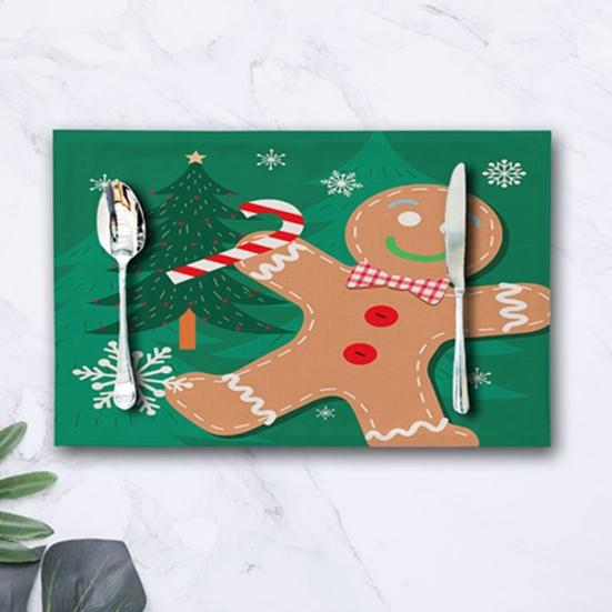 Tellerkissen, zarte, langlebige, umweltfreundliche Geschirrmatte, Frohe Weihnachten, hitzebeständiges Tischset, Tischset für die Weihnachts-Restaurantparty