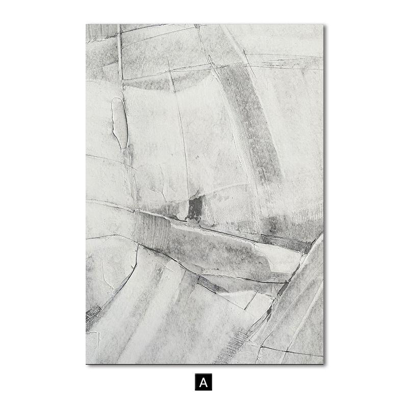 Abstract Poster Black and White Stone Marble Texture Wall Art Print Canvas Painting Morden Pictures for Living Room Decoration