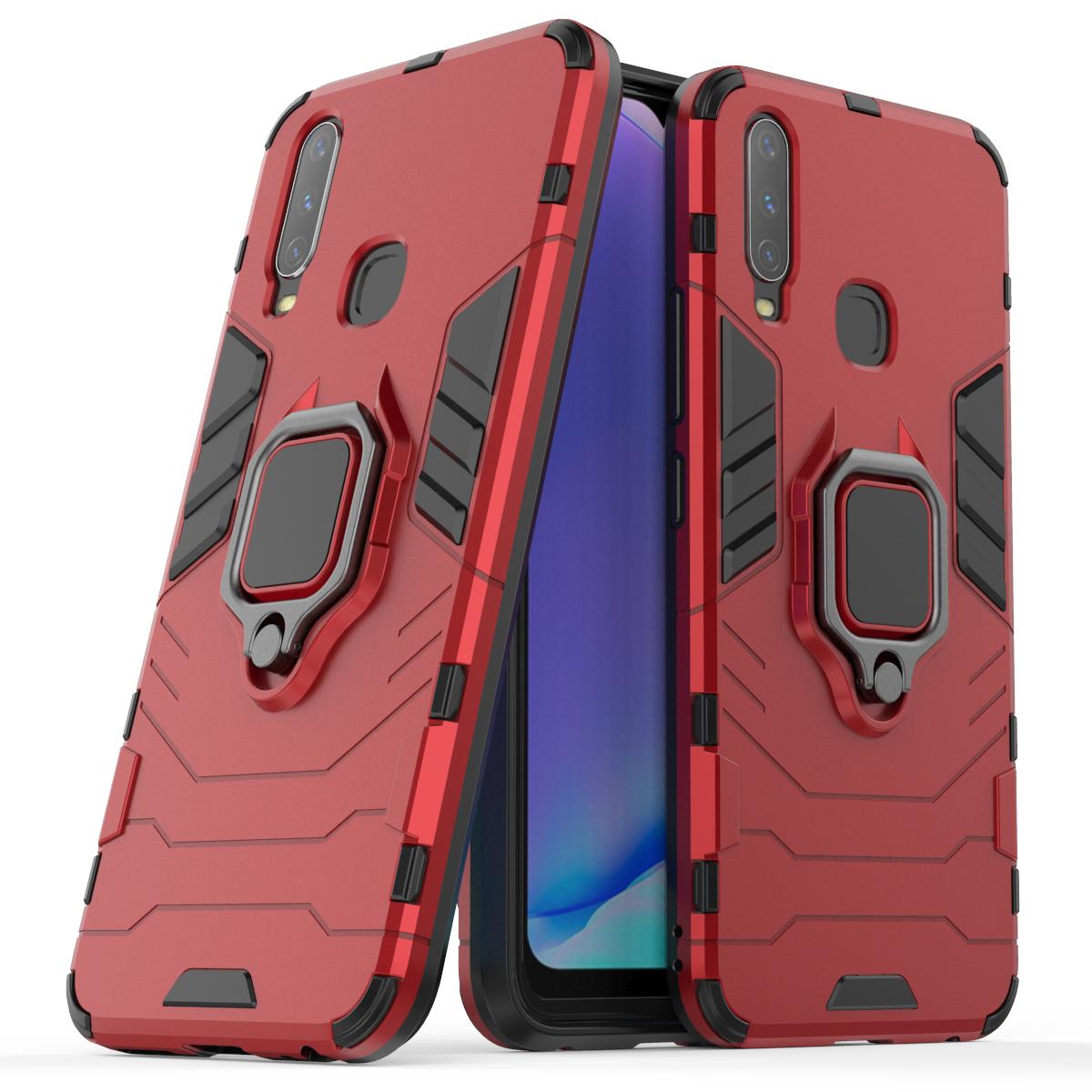 

Ударостійкий чохол для VIVO Y02S Y3 Y5S Y7S Y9S Y11 Y12 Y15 Y16 4g Y17 Y19 Y20 Y21 4g Y27 Y30 Y31S кільце-підставка для телефону For VIVO Y31S червоний