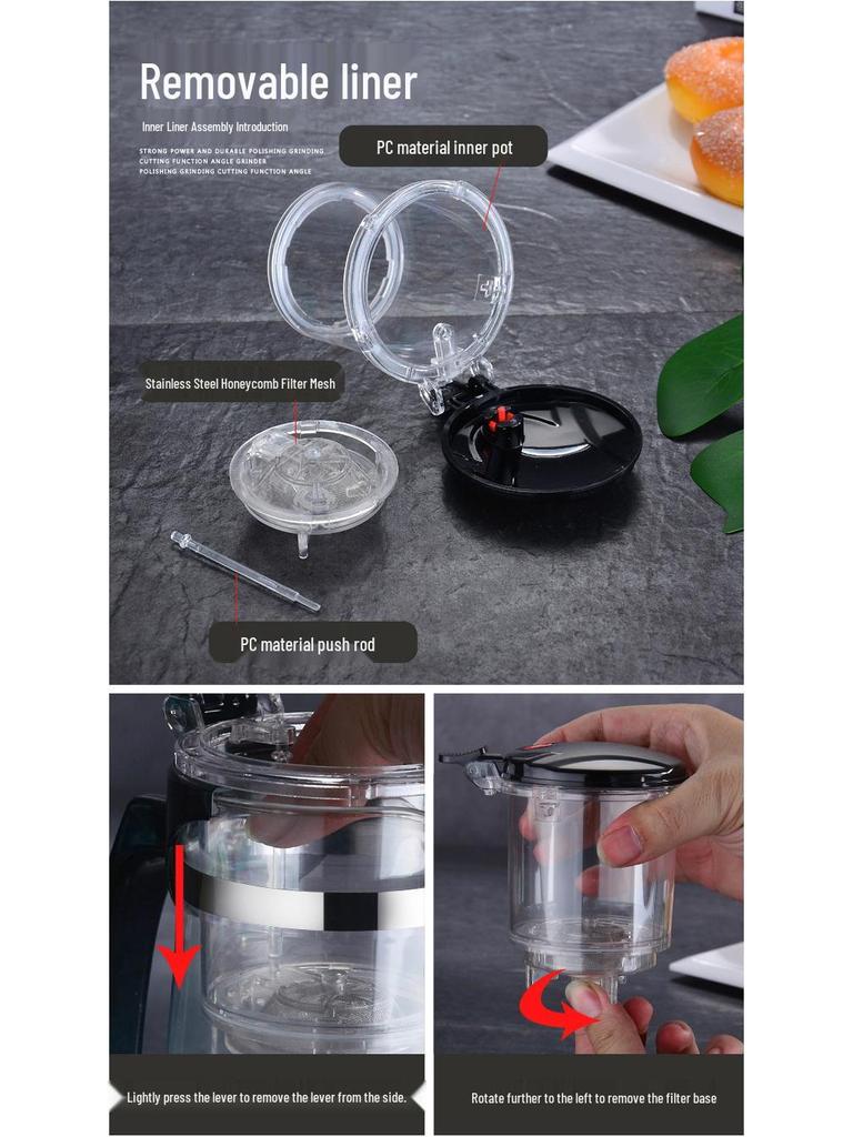 Elegant One-Button Glass Teapot with Tea and Water Separation and Custom Logo