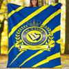 1pc Football Team (27) Theme Blanket - Digital Print, Polyester, Cozy for All Seasons, Perfect for Outdoor, Camping, and Travel