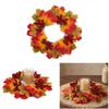 Simulation Artificial Maple Leaves Garland Sunflowers Maple Candle Holder  Fireplace Window