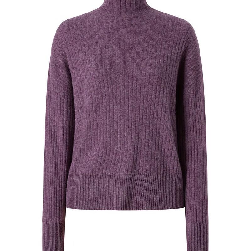 JZ Annacoco Women's Yak Down Semi-High Collar Sweater
