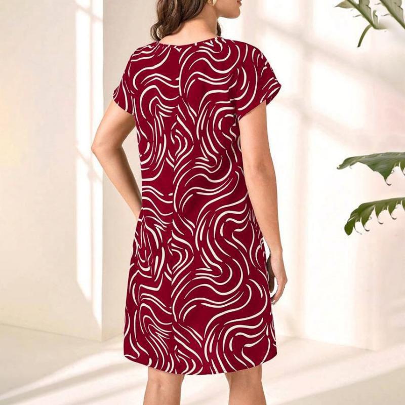 In Stock: Ripple Print Summer Dress for Women