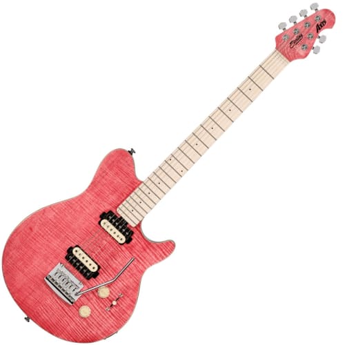 Sterling By Musicman Sub Axis Flame Top Electric Guitar (AX3FM-STP-M1) In Stain Pink