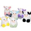 Çocuklar İçin Kawaii Çilekli İnek Peluş Oyuncak, Yumuşak Bebek, Çok Renkli Yastık, Tatil Hediyesi, 20cm