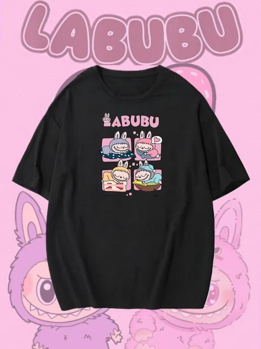 Oversized T-shirt with a Labubu print 4XL