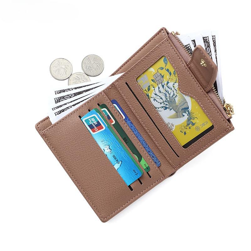 High Quality Women Wallet PU Leather Short Zipper & Hasp Wallets Clutch for Female Credit Card Holders Purse Luxury Designer Money Clip