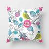 Birds and Flowers Decorative Pillowcases Living Room Office Home Pillowcases Car Ornaments