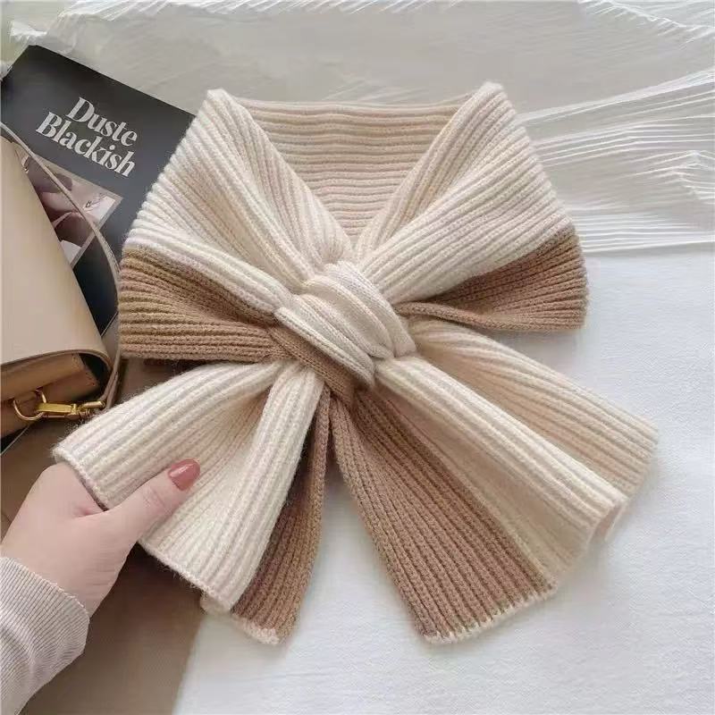 

Scarf women 2025 new girl high value rhombus contrasting color versatile season super long double-sided thickened tide