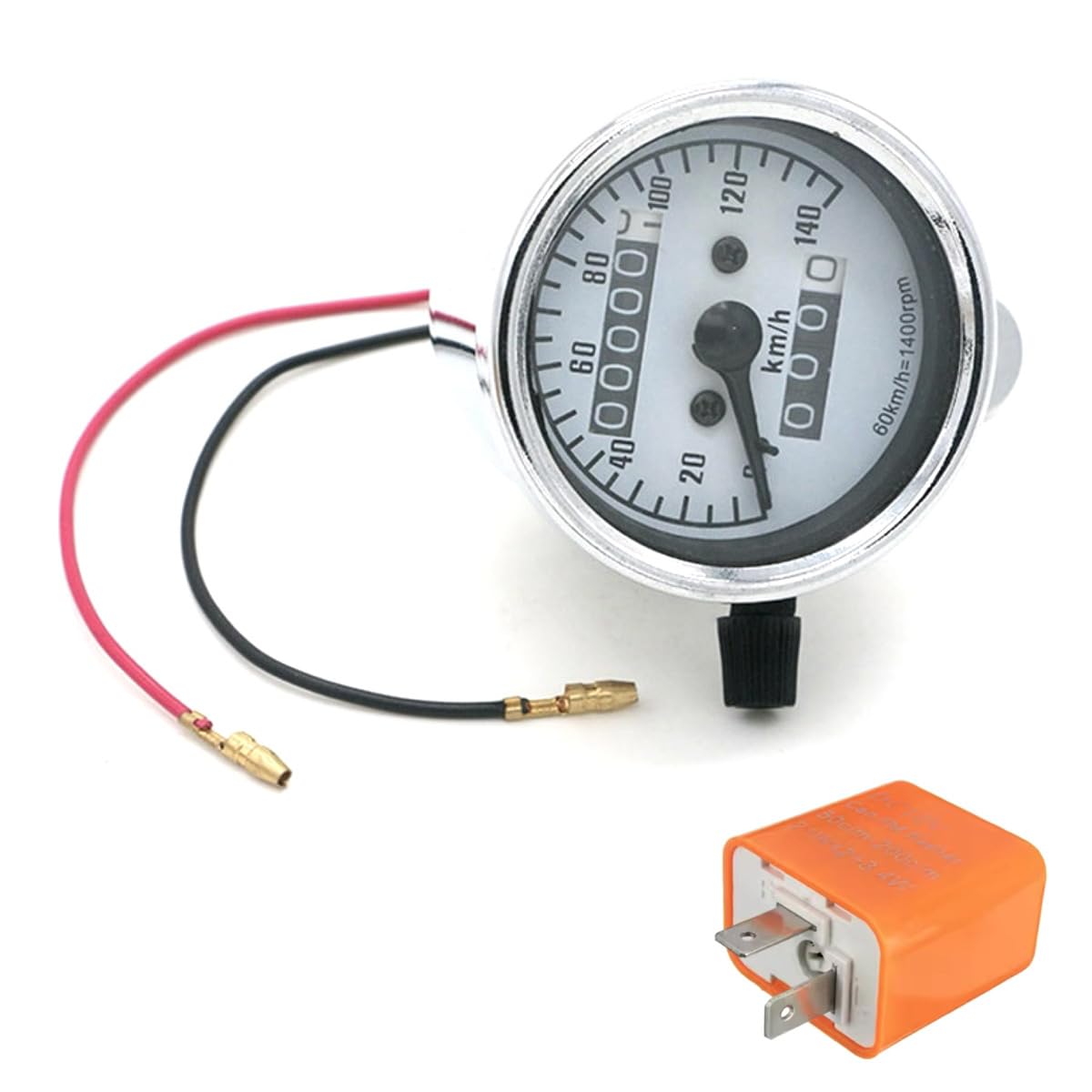[Deepa Ribusu] Motorcycle Speedometer 140km 12V with Stay Turn Signal серебряный