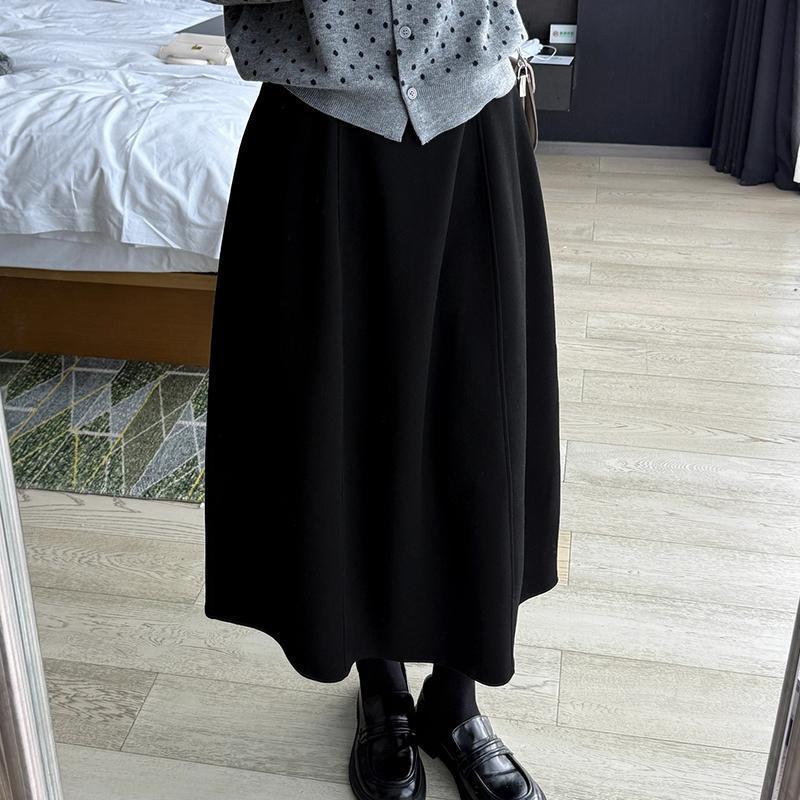 

Autumn/Winter 2025 Women s Cashmere A-Line Skirt: Slimming, Bud-Shaped, Elastic Waist, Versatile Draping Design XL (130-150 lbs)