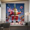 2pcs- Christmas Santa Claus Christmas Tree Pattern Printed Curtains   Christmas Decorations   Home Decorations   Room Decorations