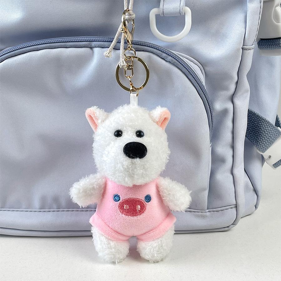 Cute Drag-out West Highland Puppy Plush Doll Children's Gift Three-inch Gift Doll Pendant