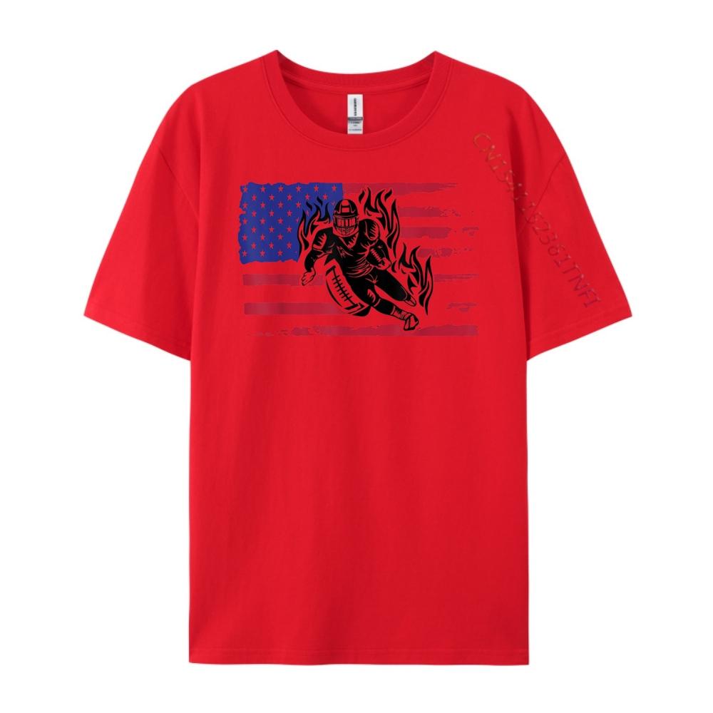 Футболист Флаг США День Игры Мужская Одежда 2024 Подарки для Мужчин Футболки с Принтом Мужские Смешные Футболки S