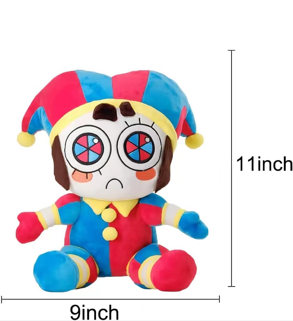 CARRYUSNBM Magical Number Circus Plush Toy, 11.2 Inch Magical Number Circus Pomni, Jax Plush Toy, Soft Stuffed Anime Plush Toy, Anime Animal