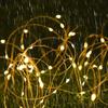 Festoon Solar Outdoor Lights LED Copper Wire Garland Lamp Summer Garden Camping Wedding Party Balcony Bedroom Decoration