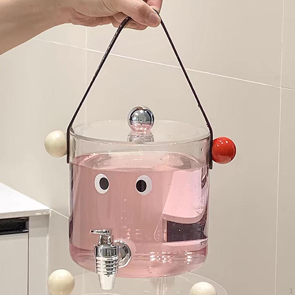 Beverage Dispenser, Cold Water Kettle, Blooming Teapot, Large Capacity with , Juice Lemonade