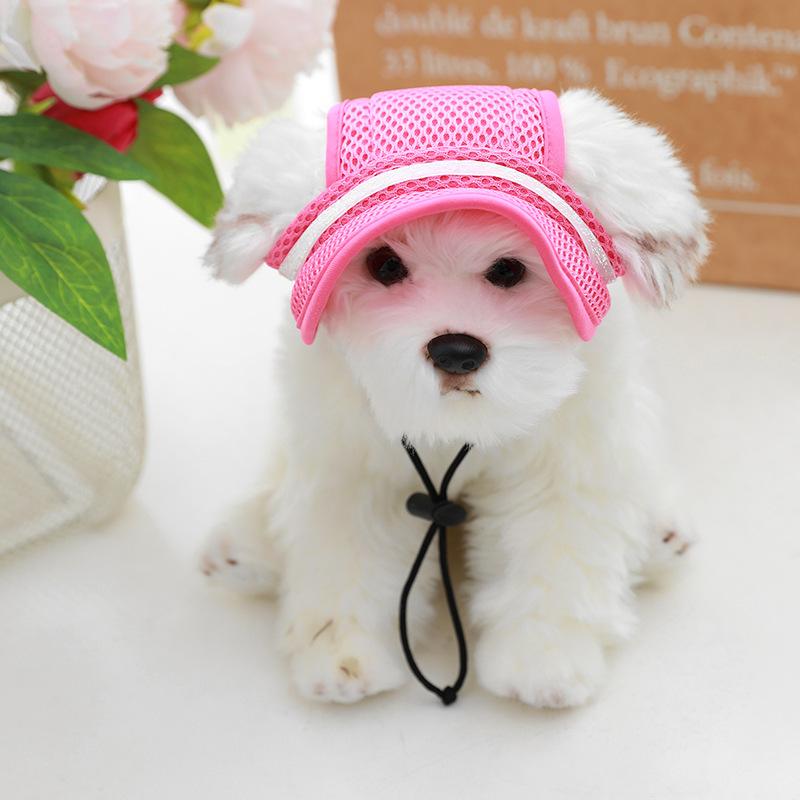 Summer Breathable Thin Section Pet Hat Adjustable Rope Cats and Dogs Leak Ears Dog Sun Hat Supplies