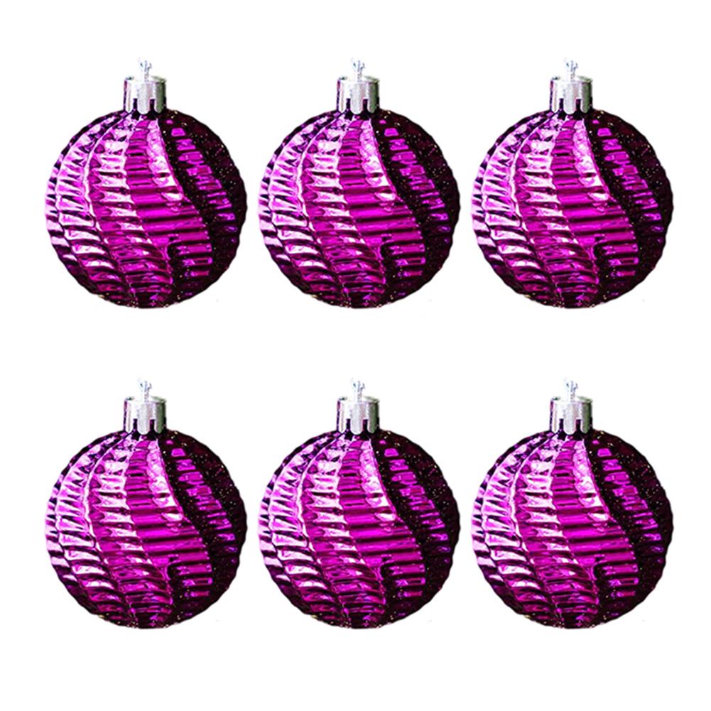 6cm Weihnachtskugel-Ornamente Set, Transparente galvanisierte Kunststoff-Hängekugeln für Feiertagsfeier und Heimdekoration