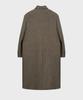 Noirer Alpaca Twill Double-Breasted Coat (Brown)